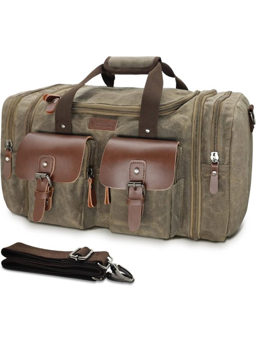 Stylish 50L Waxed Canvas Duffle Bag | Perfect Weekender & Travel Gift for Men